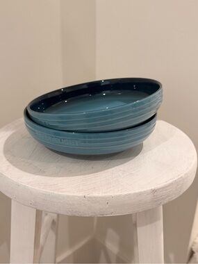 Le Creuset Pasta Ceramic Shallow Bowl Ocean